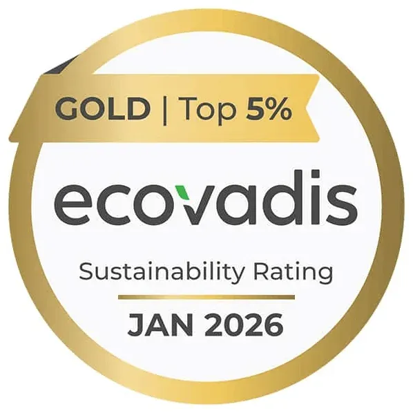 EcoVadis Gold, top 5 %, sustainability rating, January 2026